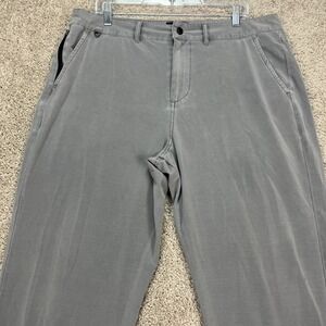 Lucky‎ Brand Men's Gray Chino Pants 36x30 Flat Front Stretch Lightweight EUC